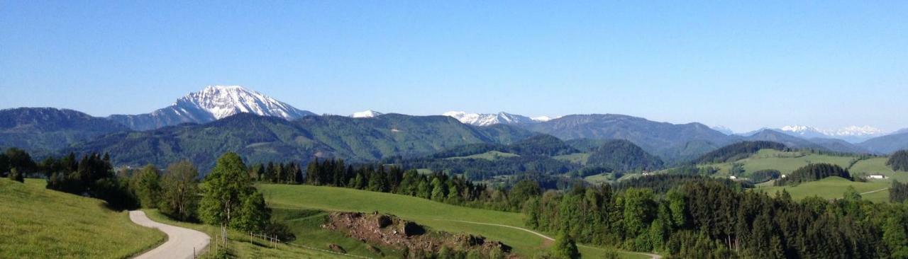 Oetscherblick Fam Winter Frankenfels Buitenkant foto